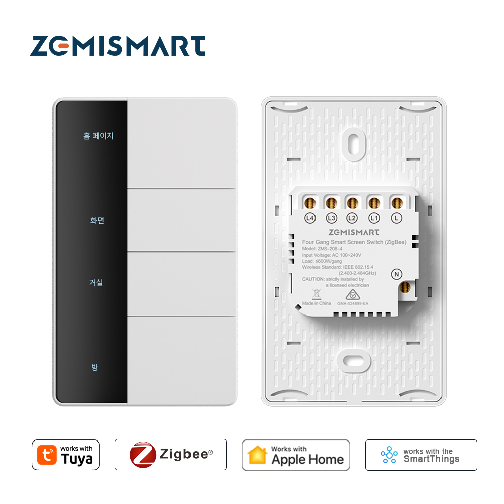 Tuya Smart Switch - 1234 Gang US Type Zigbee Push