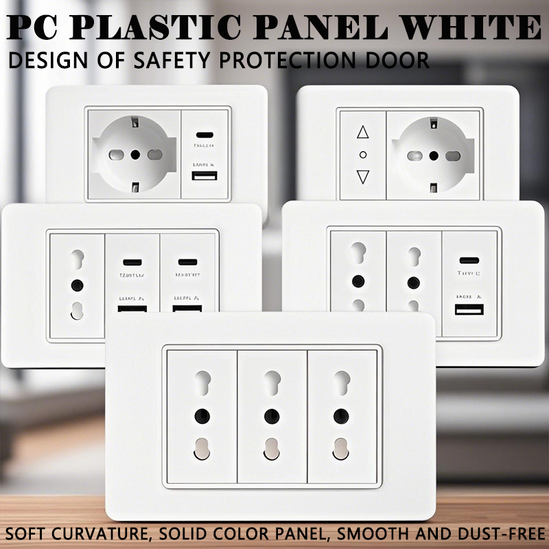 Smart Home Pc - 118 PC Plastic Panel Socket USB