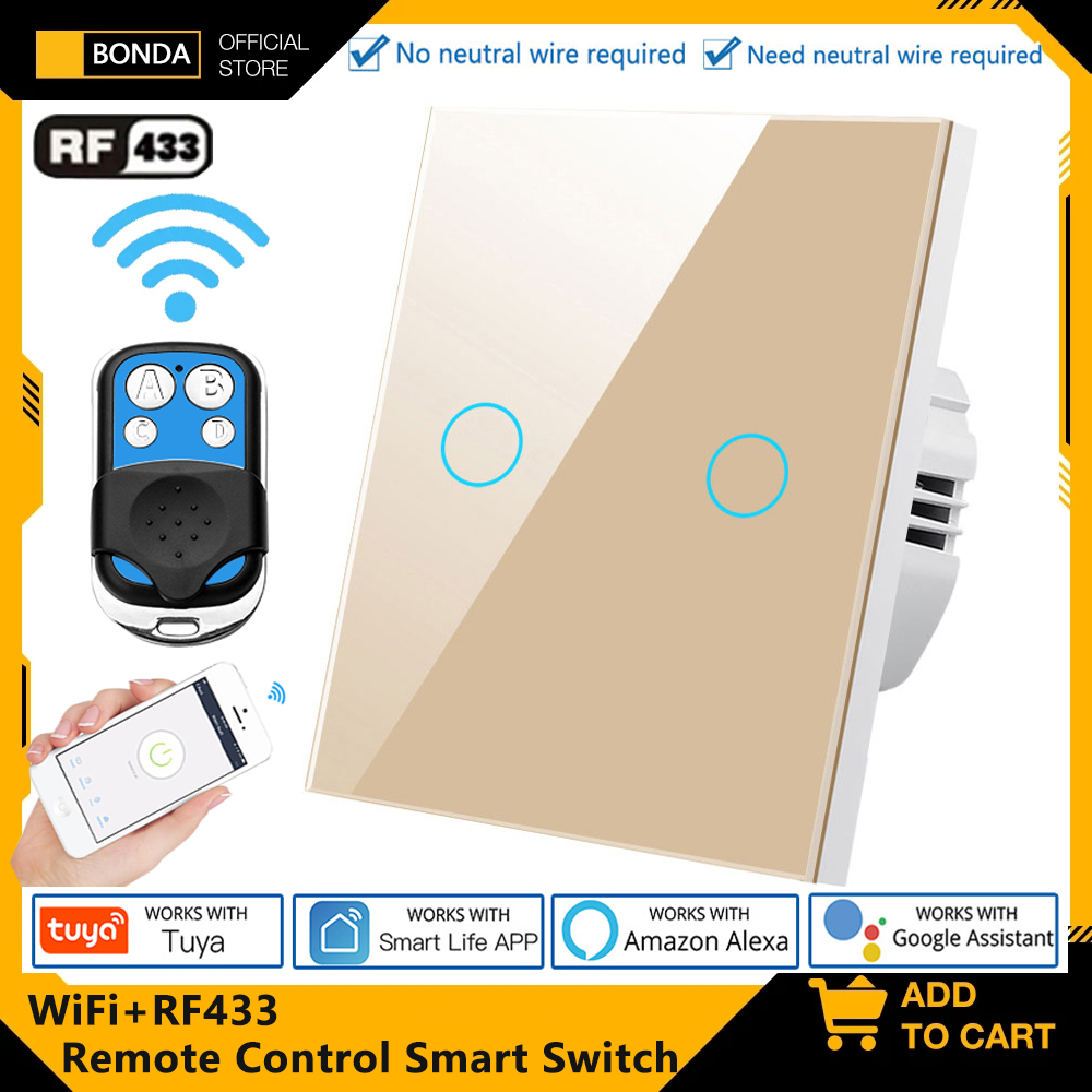 Tuya Smart Switch - Tuya EU WiFi+RF433 Smart Remote control
