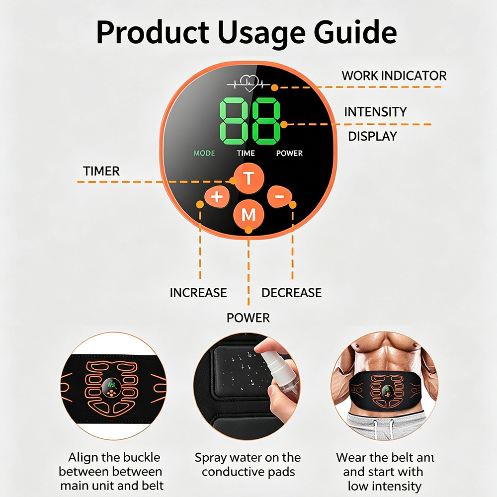 Smart ABS Stimulator Abdominal - Smart Home Usb 评论和价格