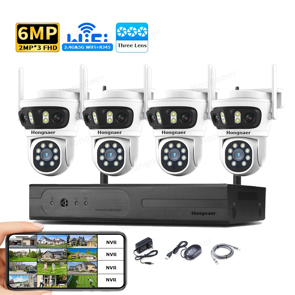 2026 Hongnaer 6MP 4CH 3 Lens 2 - Security Ip Camera 评论和价格