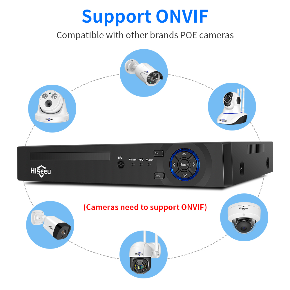 Hiseeu 4CH 10CH 16CH 4K 8MP 5M - Security Ip Camera 评论和价格