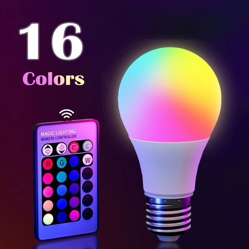 E27 220V 16 Colors RGB Bulb LE - Smart Bulb 评论和价格