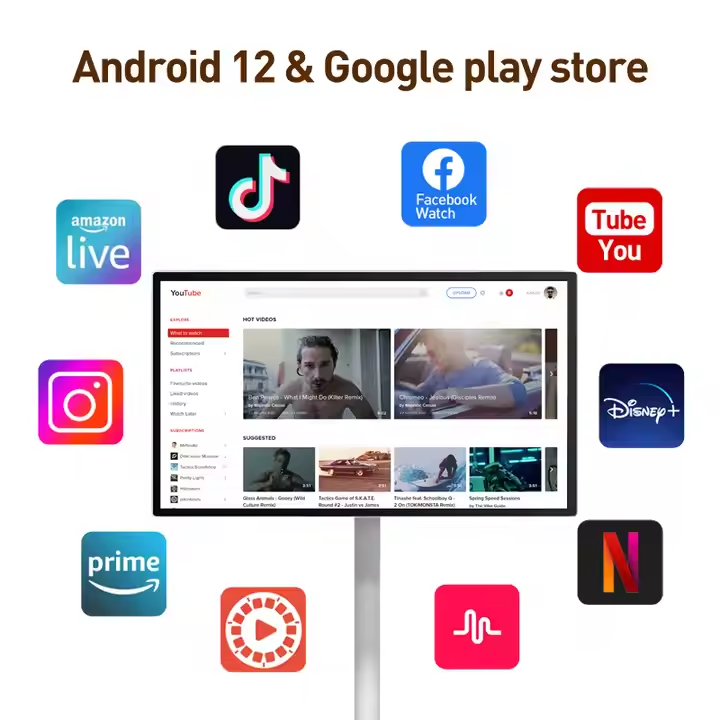 24-Inch Android 12 Portable LC - Smart Home Office 评论和价格