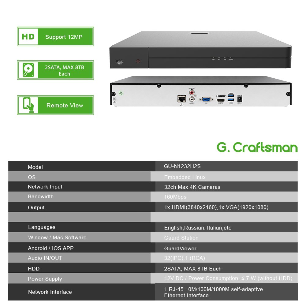 UNI 32CH NVR 12MP Security Rec - Security Ip Camera 评论和价格