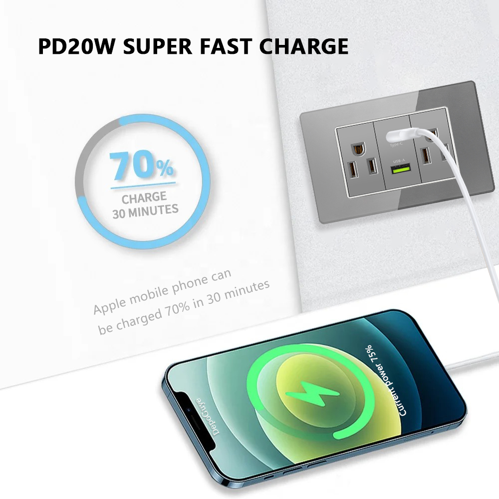 Grey Tempered Glass American U - Smart Home Usb 评论和价格