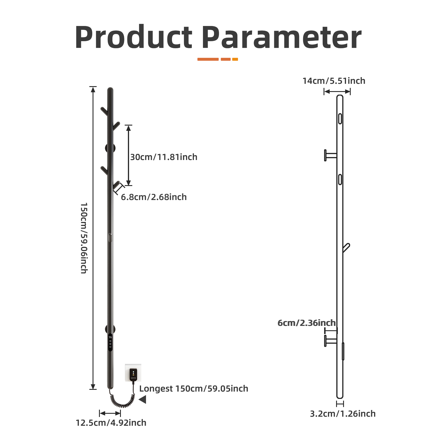 Smart Electric Towel Rack Eco- - Smart Home Hotel 评论和价格