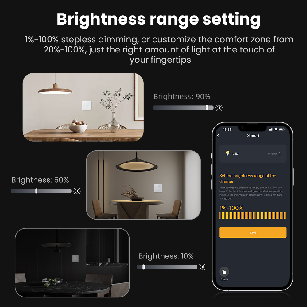 AVATTO WiFi 1/2 Gang Smart Dim - Tuya Smart Switch 评论和价格