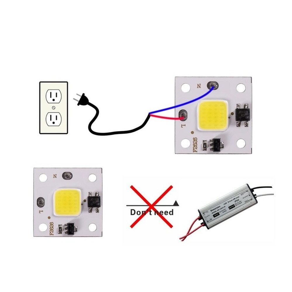 10W COB module 220V LED Chip D - Smart Bulb 评论和价格
