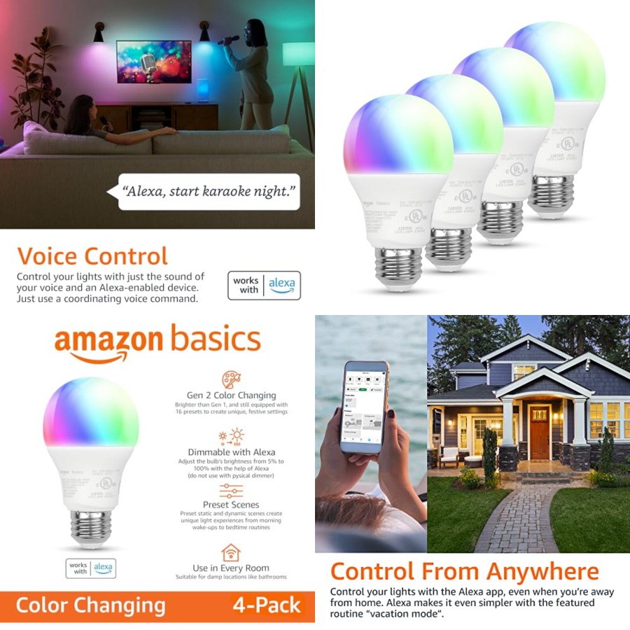 Smart A19 LED Light Bulb,,9W 6 - Smart Bulb 评论和价格
