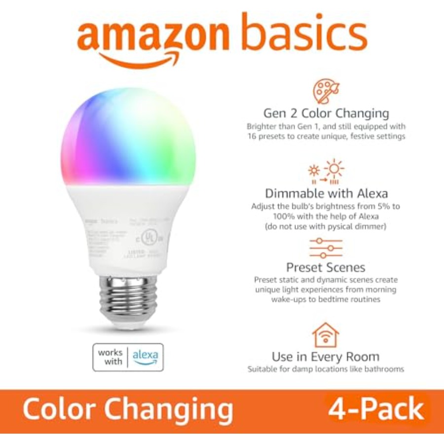 Smart A19 LED Light Bulb,,9W 6 - Smart Bulb 评论和价格
