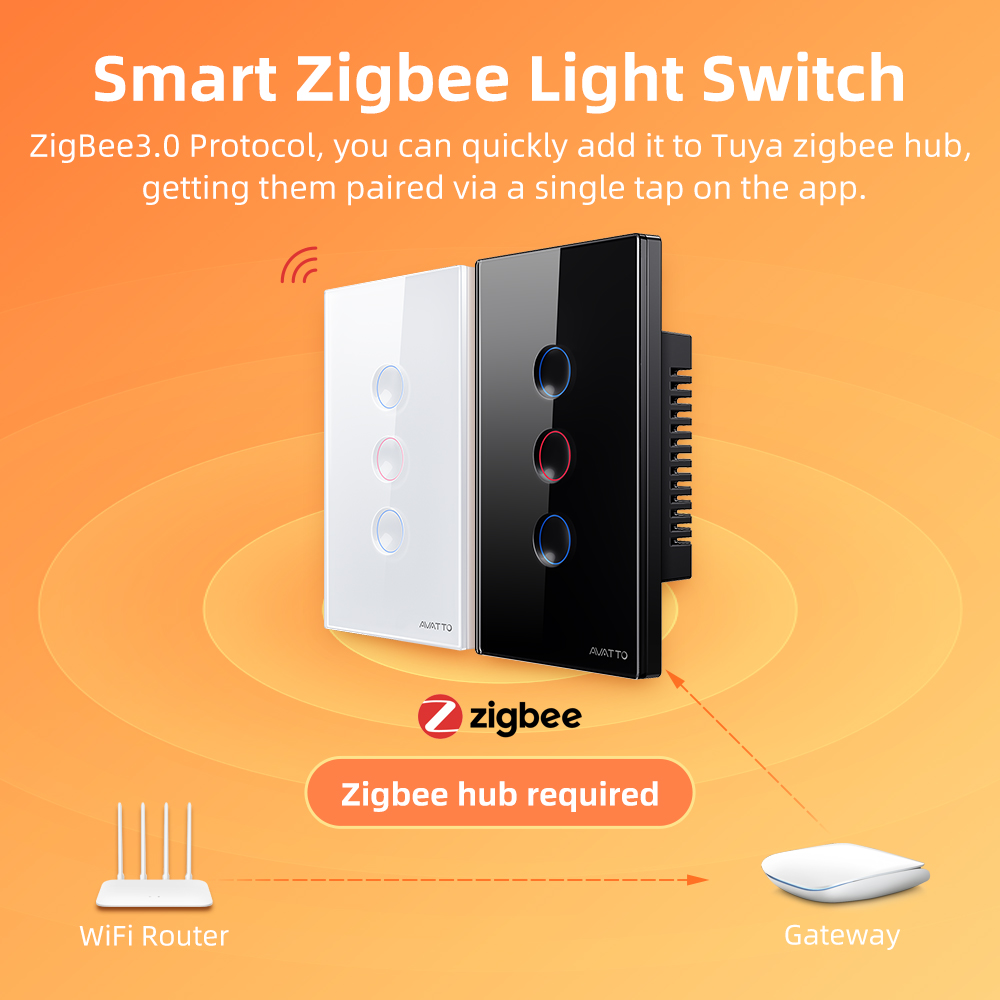 AVATTO 1/2/3/4 Gang ZigBee Sma - Tuya Smart Switch 评论和价格