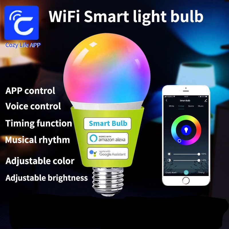 SIXWGH E27 Bulb WiFi 9W Smart  - Smart Bulb 评论和价格