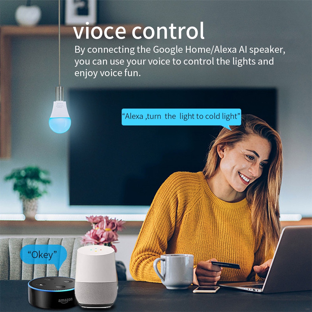 SIXWGH E27 Bulb WiFi 9W Smart  - Smart Bulb 评论和价格