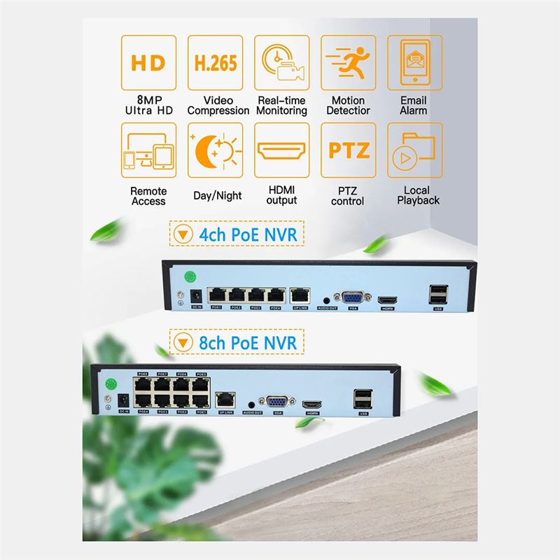 B68C Xmeye 4K 8CH POE NVR 8Cha - Security Ip Camera 评论和价格