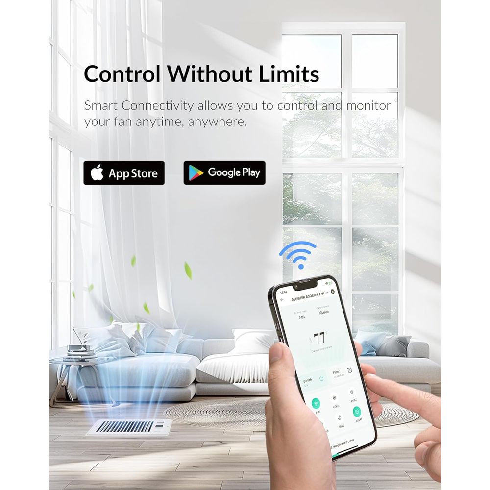 Super Quiet Register Booster F - Wifi Thermostat 评论和价格