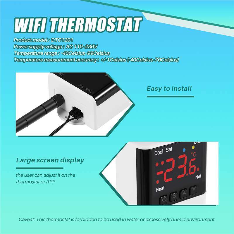 Wireless Wifi Temperature Cont - Wifi Thermostat 评论和价格