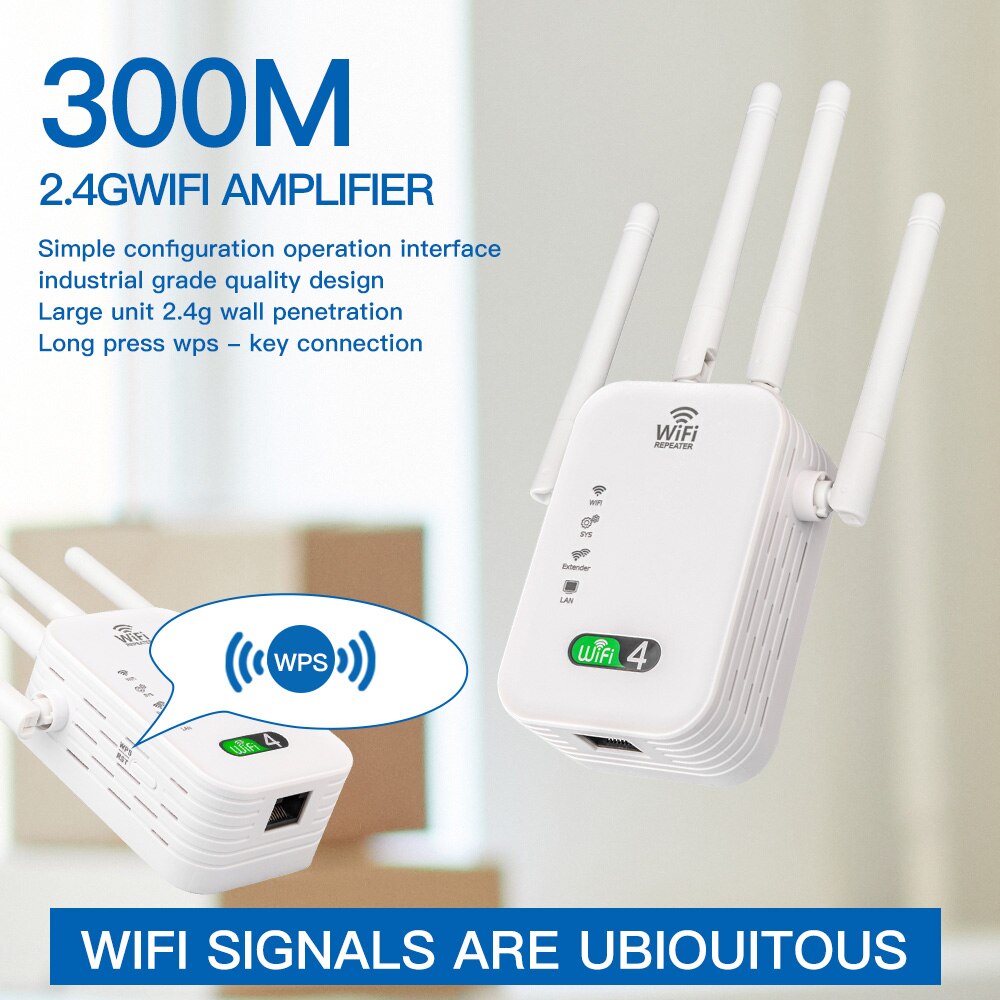 300M WIFi Repeater Wi-Fi Ampli - Smart Home Office 评论和价格
